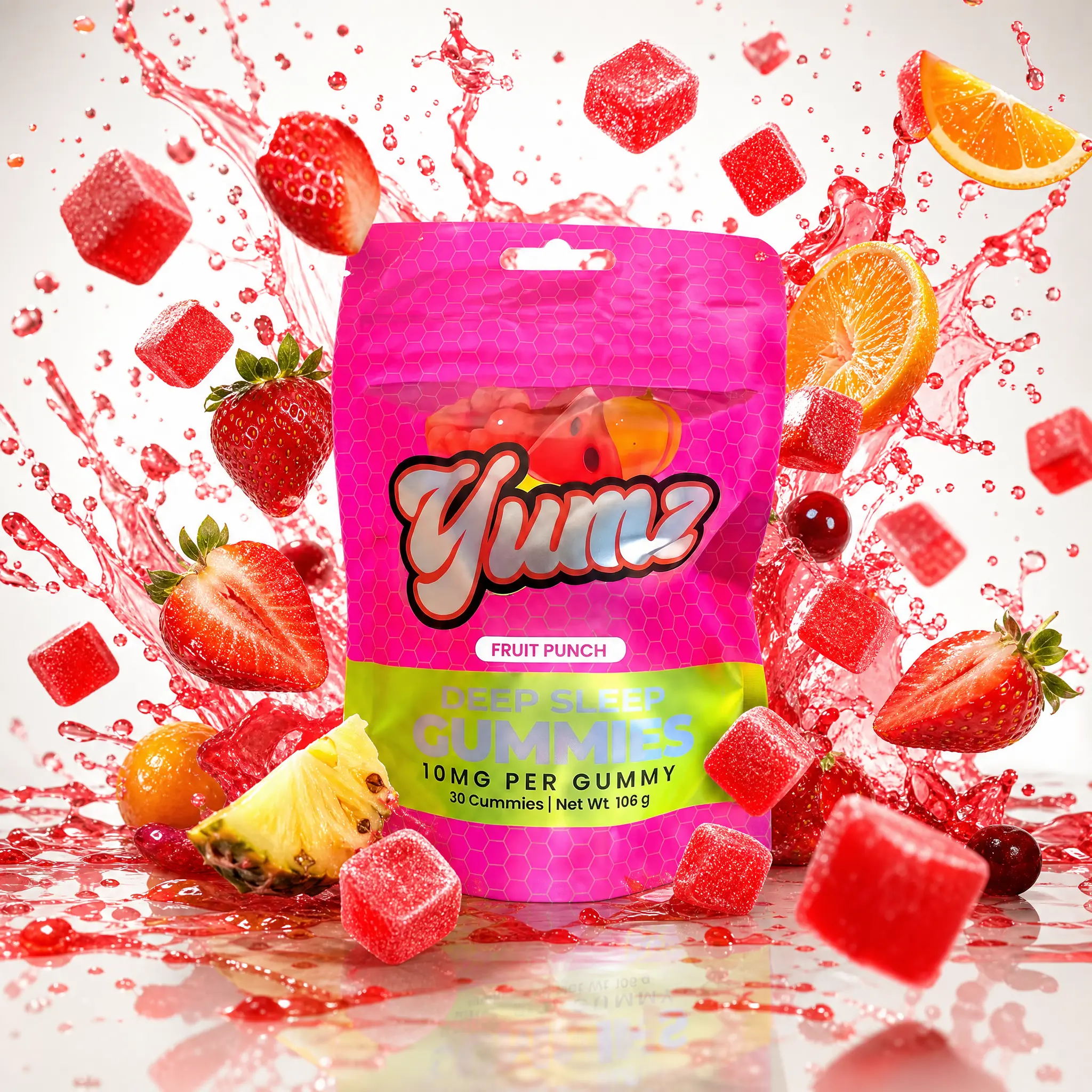 YUMZ - Fruit Punch - Hemp-Seed Oil Gummies