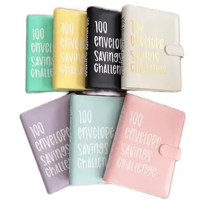 Money Savings Book - Save $5,025 with 100 Savings Challenges in Assorted Colors Pink & Black