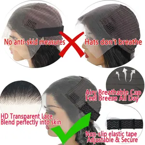 30 Inch 13x6 Lace Front Wigs Human Hair 200% Density Body Wave HD Lace Front Wigs Human Hair Pre Plucked Natural Color Glueless Wig 100% Virgin Lace Front Wigs for Women