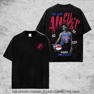 Vintage Allen Iverson Graphic Tee For Sixers Nation. The Answer 3  76ers Basketball Streetwear Shirt, Oversized Unisex Fan Tee Gift for Men & Women