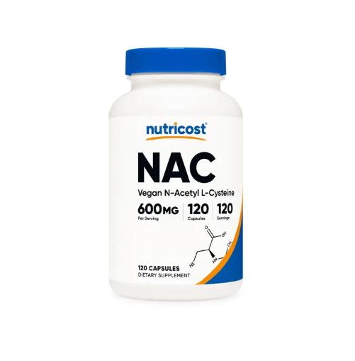 Nutricost N-Acetyl L-Cysteine (NAC) 600mg, 120 Capsules | GMO-Free And Gluten Free