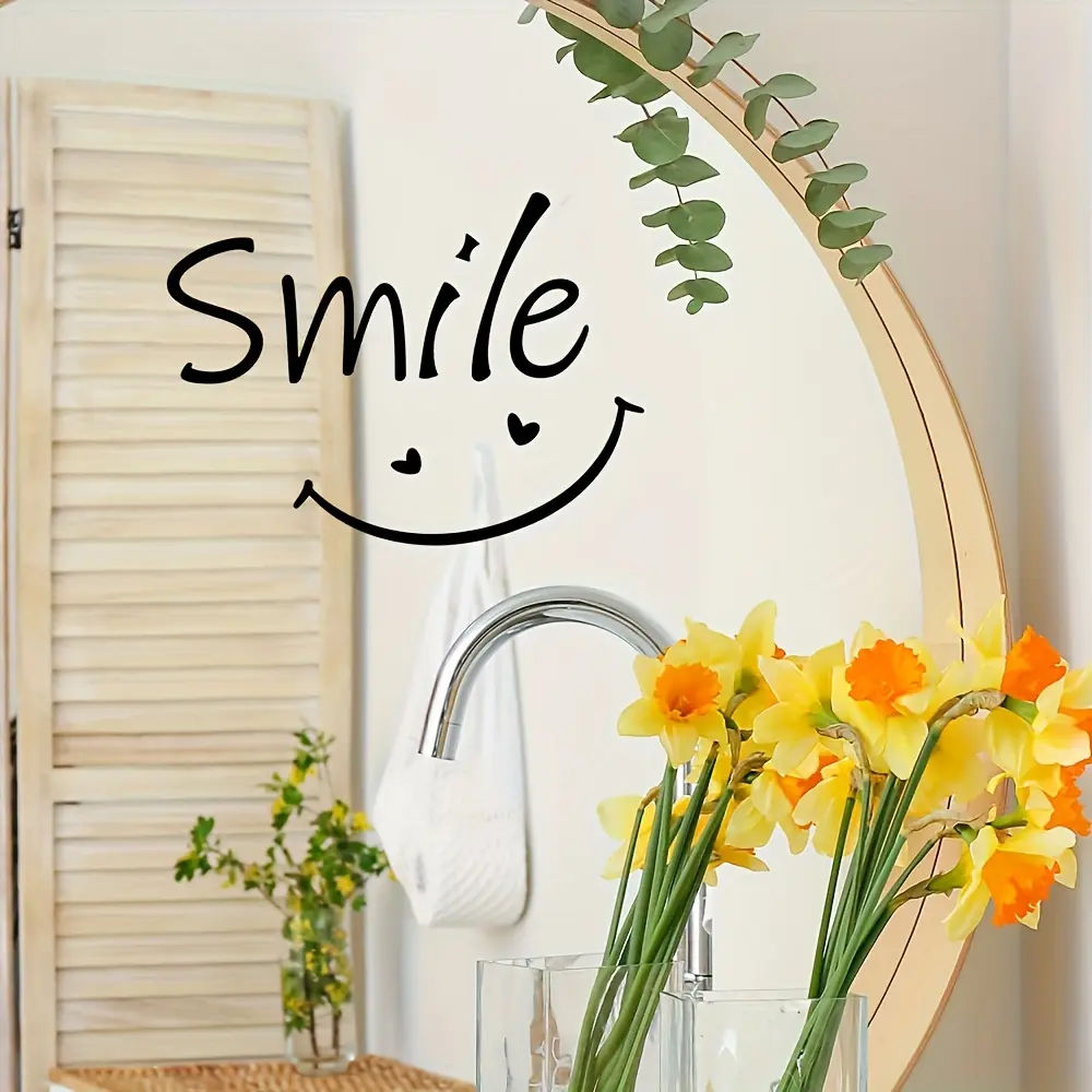 1PC Energetic "Smile" Smile Face Car Sticker, Personalized Smile Creative Decal, A Personalized Decor to Make Your Car Full of Optimistic Healing Vibe Instantly