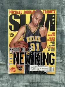 1999 April Slam Magazine Poster Print REGGIE MILLER Cover w/Michael Jordan - POSTER NO FRAME