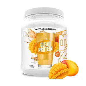 NutraBio Clear Protein Powder – Mango Mist – 20g Whey Protein Isolate – 0 Sugar, 0 Lactose – Refreshing Fruit Flavor – 20 Servings – Fast-Absorbing – Post-Workout Recovery