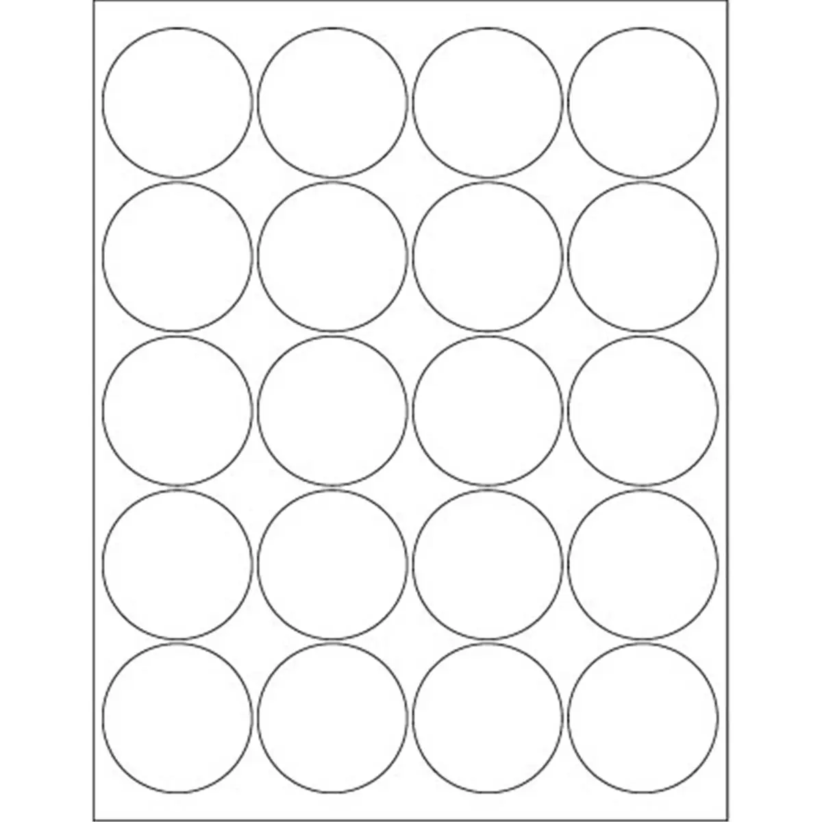 212 MAIN 2 in. White Circle Sticker Label for Printers, Permanent Glue Laser-Inkjet, Pack of 2000, Ideal for Label Creation, Labels For Printers