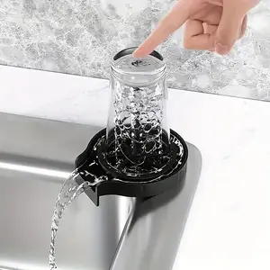 Plastic Automatic Cup Washer High Pressure Glass Cleaner For Kitchen Sink Beer Milk Tea Cups