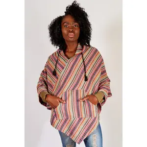 Woodstock Soft-washed Cotton Hoodie Poncho