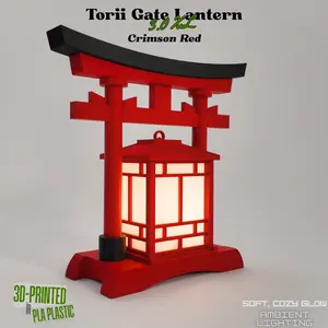 Capsule Corp Innovation - Japanese Torii Gate Lantern - Exquisite Japanese Decor for Home and Room | Unique Desk Lamp and Table Lamp Design | Mini Japanese Lantern Transforms Any Space…