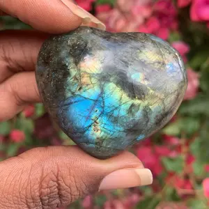 Black Labradorite Crystal Heart