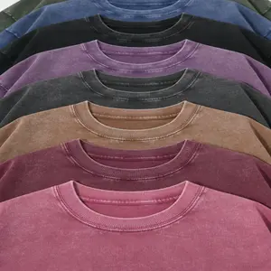 3-Pack Unisex Vintage Washed Oversized T-Shirts, Spring Summer Casual Loose Fit Tees for Sports Fitness Daily Wear