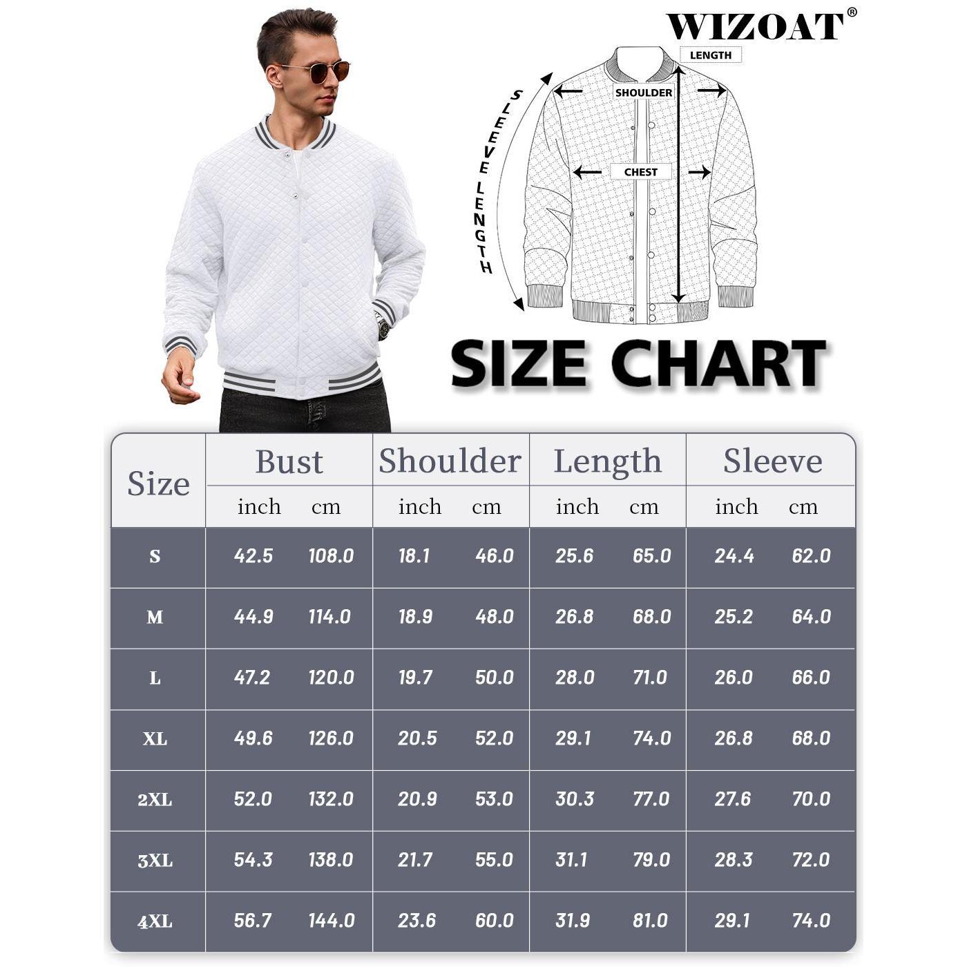 Wizoat Mens Varsity Jacket Lightweight Jacket Causal Waffle Letterman Bomber Jackets