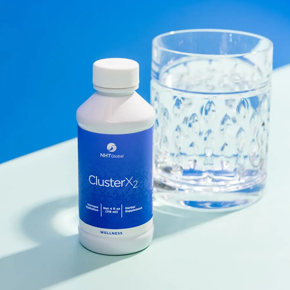ClusterX2 Liquid Hydration Concentrate by NHT Global, 4 fl oz | A unique liquid concentrate created to mix with water and support everyday hydration at the cellular level.