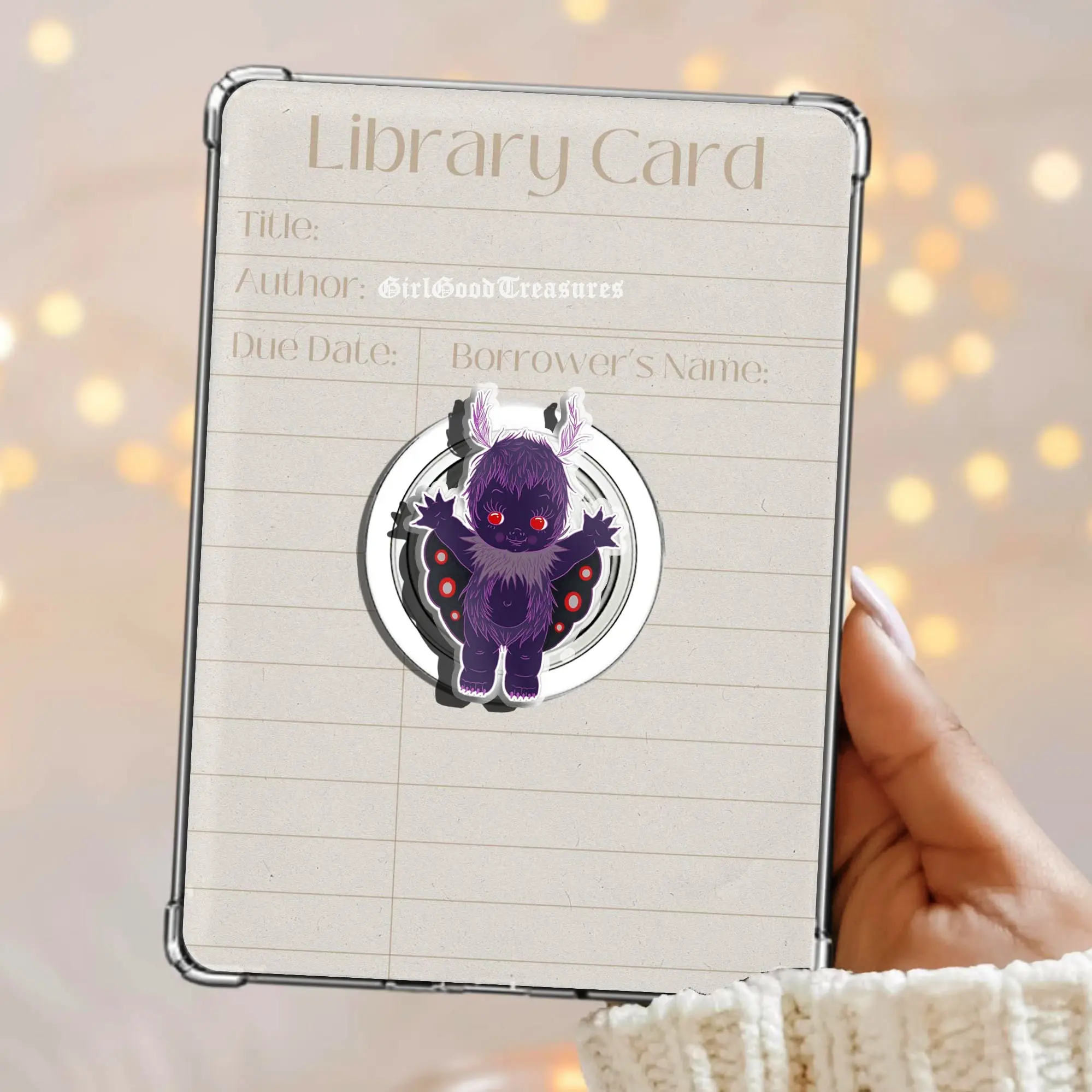 Kewpie Baby Mothman Magnetic Pop Socket Baby Doll Kindle Grip Cute Adorable Lovely MagSafe Phone Grip Cute Love Phone Holder, Kawaii Gift for Phone or Kindle Lovers Magnetic Pop Socket Phone Grip Kindle Grip Popsocket
