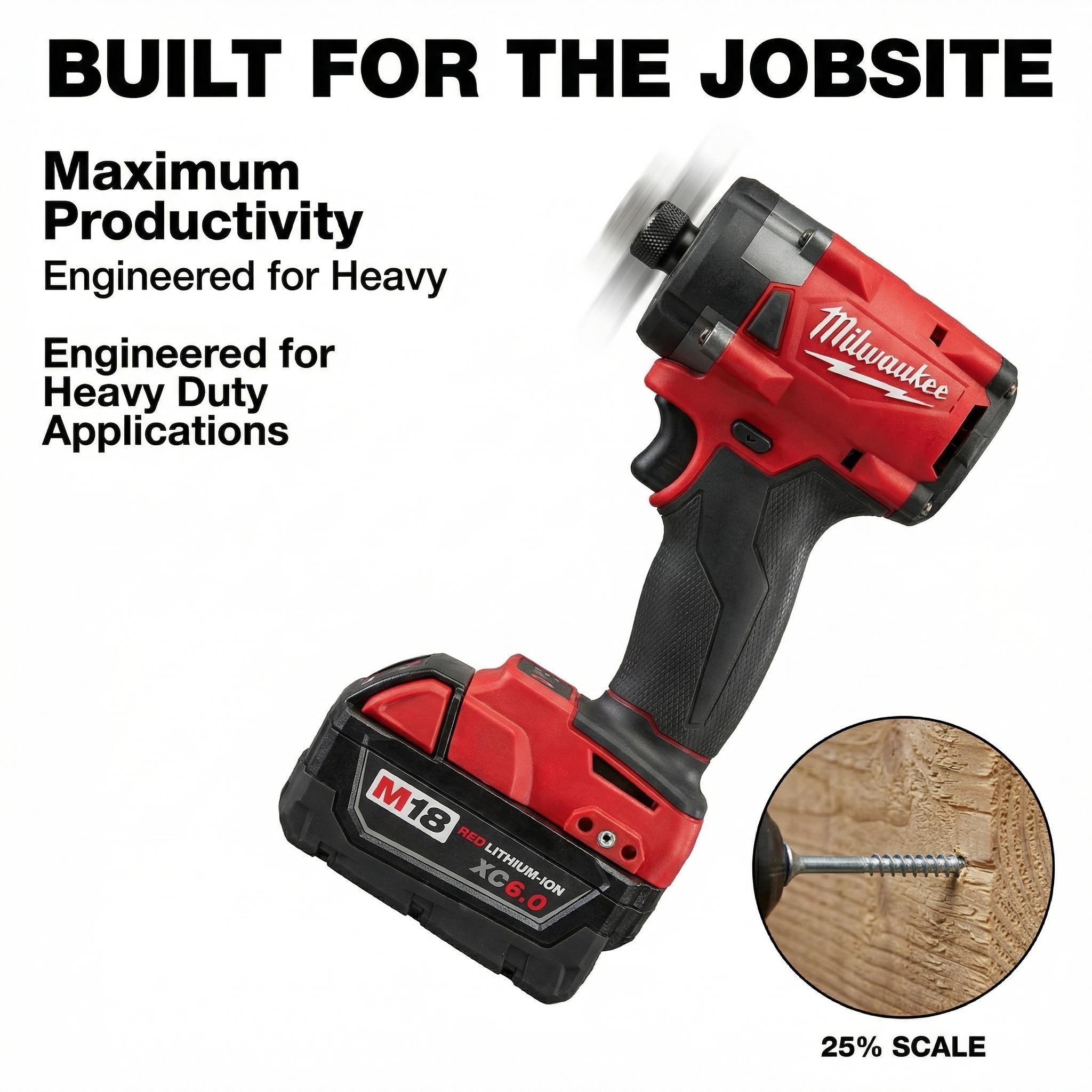 Milwaukee M18 FID3 Cordless Impact Driver With Battery Charger Drilling Fastening Electric Wrench Makita Battery