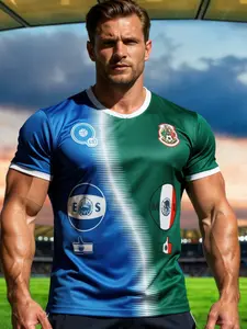 Comfortable El Salvador Mexico Sport Shirt, Honduras Soccer Shirt, All over Print Design, Fitted Short Style, Casual Wear for Everyday Use, Sportswear Top