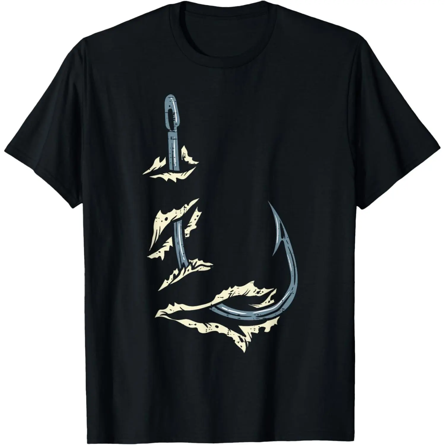 Cotton Short Sleeve Fish Hook Cool Fishing Fisher Fisherman Angler Men Women Dad T-Shirt For Men Women