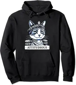 ATTITUDIOUS Cat Greek Roman God Gladiator Attitude Cat Sword Pullover Hoodie - Griseldatu Shop 80B0D742QMJM