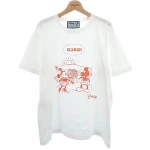 Pre-owned GUCCI Cotton Small Leather Goods Disney T Shirt