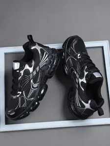 Men's Sporty Low-Top Sneakers, PU Leather, Colorblock, Lightweight Comfort, All Seasons, Ideal for Daily Wear, Running, Sports