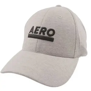 Aeropostale Heather Grey Aero Logo Stretch Fit Baseball Style Hat S/M & L/XL