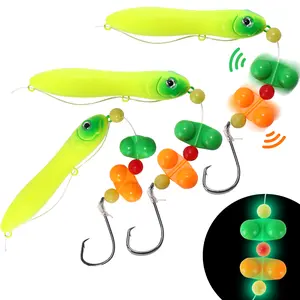 3PCS Catfish Rigs -Santee Cooper Rattling Rig With Floats & 30cm Pre-Tied 80LBLeader For Lake, River & Bank Fishing -Heavy-Duty Trophy Catfish Rig