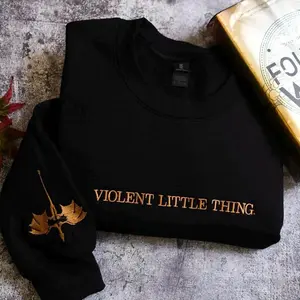 Embroidered Violent Little Thing Sweatshirt, Fourth Wing Shirt, Basgiath War College Hoodie, Dark Academia Sweatshirt, Iron Flame Shirt, Xaden Riorson Sweater