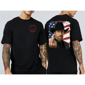 [Ssummer outfits]Chuck Norris Finger T-Shirt, Rest In Peace Chuck Shirt, Tribute Legend Shirt Gift Vintage Utero Graphic Tee Men's Double-Sided Eat Sleep Goon Repeat Grunge Album Cotton Say You Swear spectacular Retro Western Hoodie with 67 Rifle