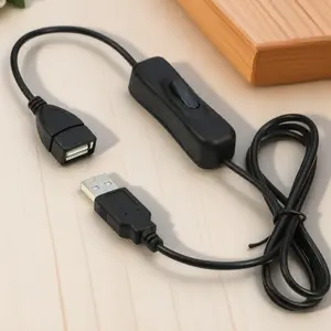 Smart USB Extension Cord with On/Off Switch - Charge Data Transfer, Multi-Device Compatible for LED Strips Fans, Low-Power Devices, Mini Power Management Hub