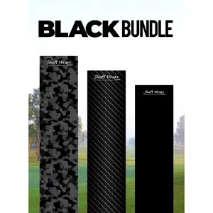 Black Bundle Shaft Wrap - Custom Golf Club Shaft Skin for Graphite Shafts