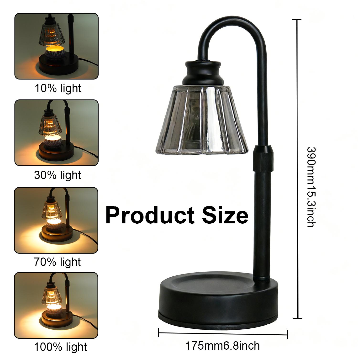 Candle warmer lamp with 2/4/8-hour timer and dimmable function, height adjustable wax melt warmer, suitable for jar candles, flameless home fragrance lamp, ideal as a birthday gift for women and moms, and a housewarming gift