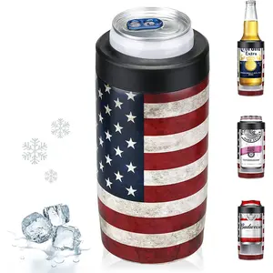 Maxso slim can cooler holds 4 styles of cans or bottles