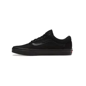 VANS Men's Old Skool Sneakers in Black, Classic Suede and Canvas Low-Top Skate Shoes with Iconic Sidestripe and Padded Collar, Footwear, Closed