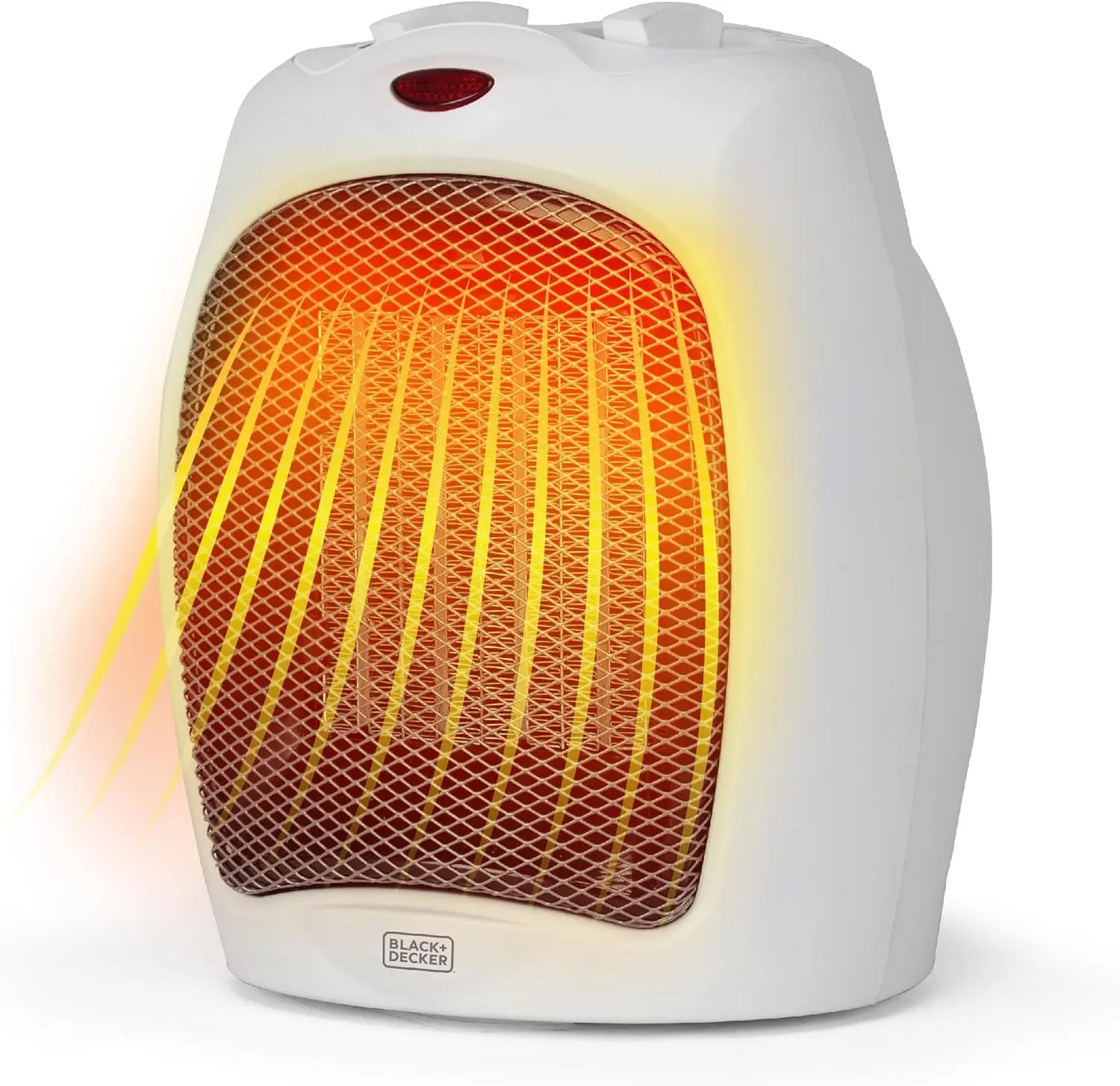 BLACK+DECKER Portable Space Heater, 1500W Small Space Heater with Overheat Protection for Indoor Use, White