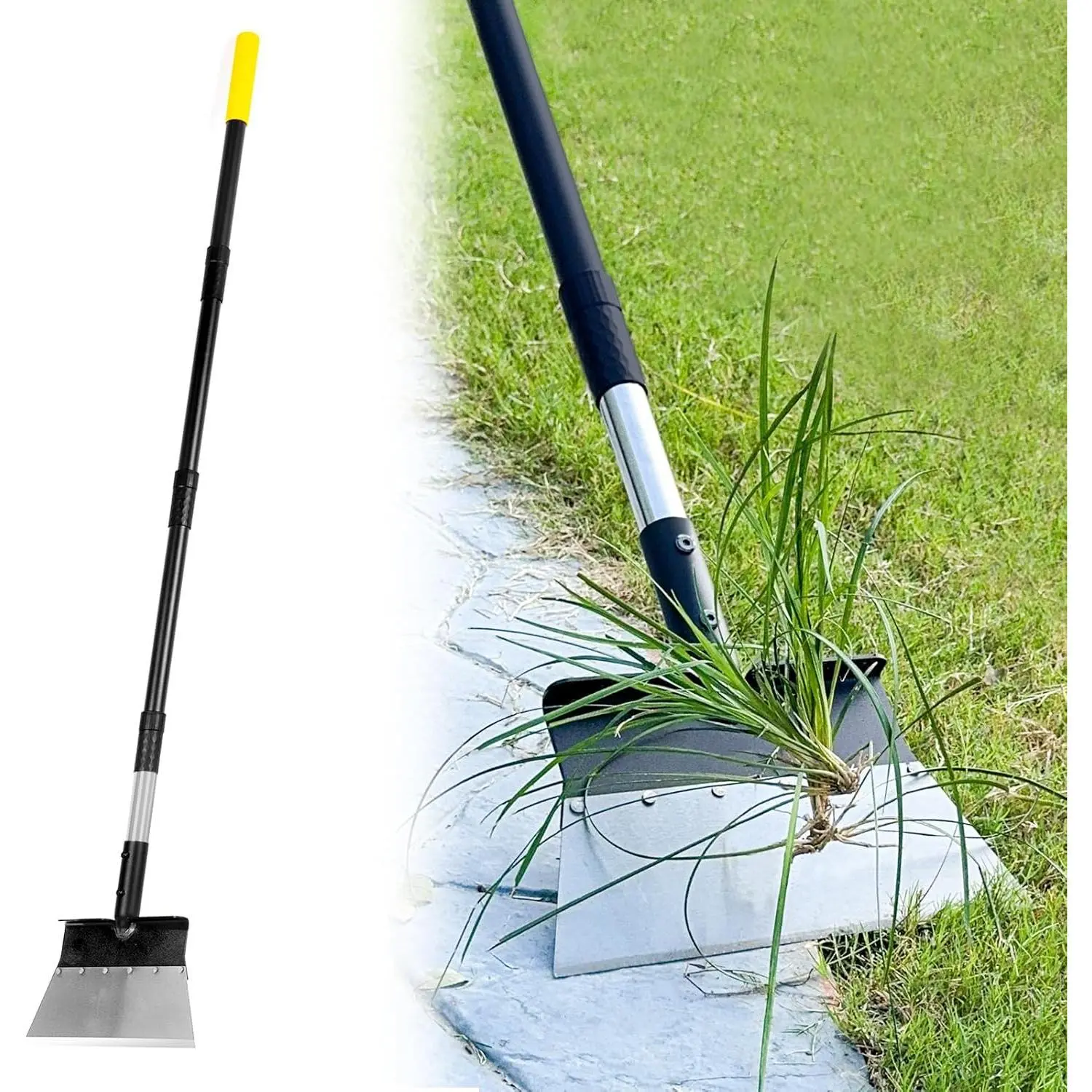 2026 New Heavy-Duty Multifunctional Steel Garden Shovel - 60-Inch Adjustable Long Handle, Driveway Tool for Weeding, Ice & Snow Removal