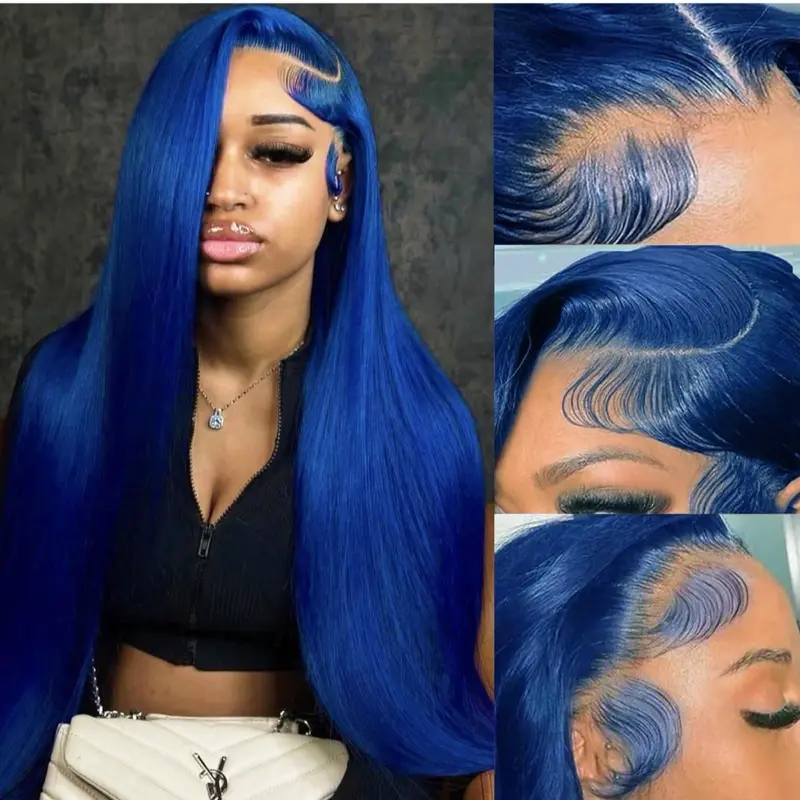 613 13x6 Lace Front Wig Human Hair 28 Inch 210 Density  display picture 2