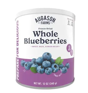 Augason Farms Freeze Dried Whole Blueberries 12 oz No. 10 Can Augason Farms Freeze Dried Whole Blueberries 12 oz No. 10 Can