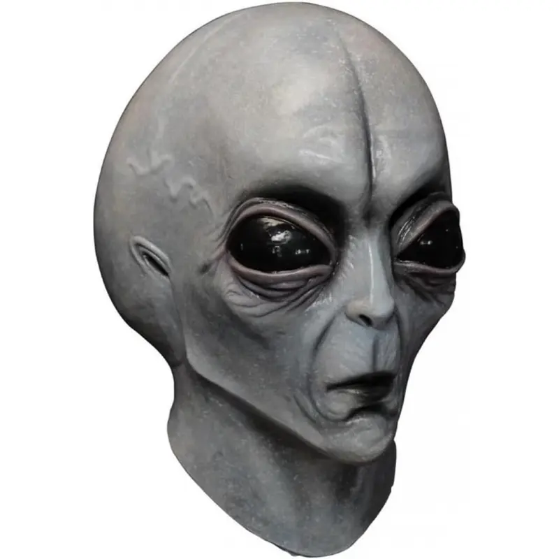 Unisex Photorealism Large-Eye Latex Full-Head Alien Mask - No Oversize Fit Issue, Most Adults Festive Party Accessory, Halloween Cosplay Prop, Home Supplies Mask Accessories