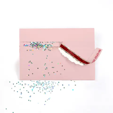 Joker Glitter Trap Paper Envelope - Cellulose Glitter, BPA-Free, Biodegradable Office Stationery, 1 Envelope, 5x7 in, Double Prank Lift Flap for Cards & Card Stock