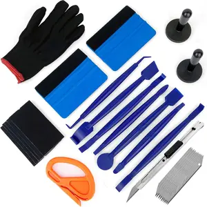 Car Install Tools for Vinyl Wrap Vehicle Tint Window Film Kit Includes Vinyl Wrap Magnets Edge Trimming Tools Felt Squeegee Wrapping Cutter 9mm Knife