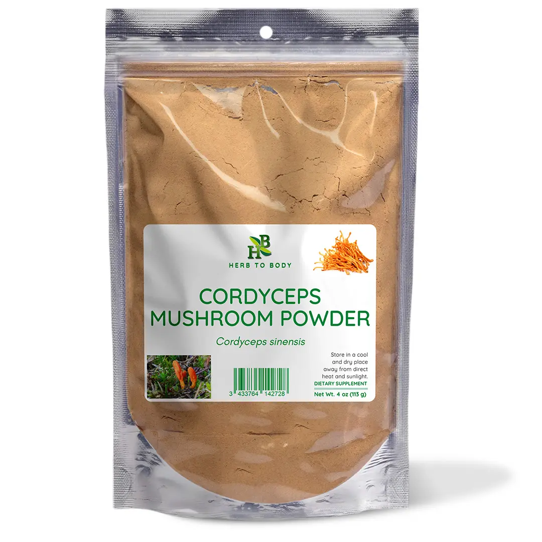 Organic Mushroom Powder (Cordyceps) - 4 oz (113 g) | Herb To Body