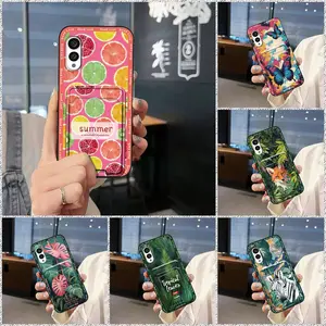 Dirt-resistant Cover Phone Case For FCNT/Fujitsu Arrows N F-51C Cartoon Anti-dust Card bag Durable Full wrap Card slot Card sleeve Soft case protective Silicone Cute Graffiti TPU