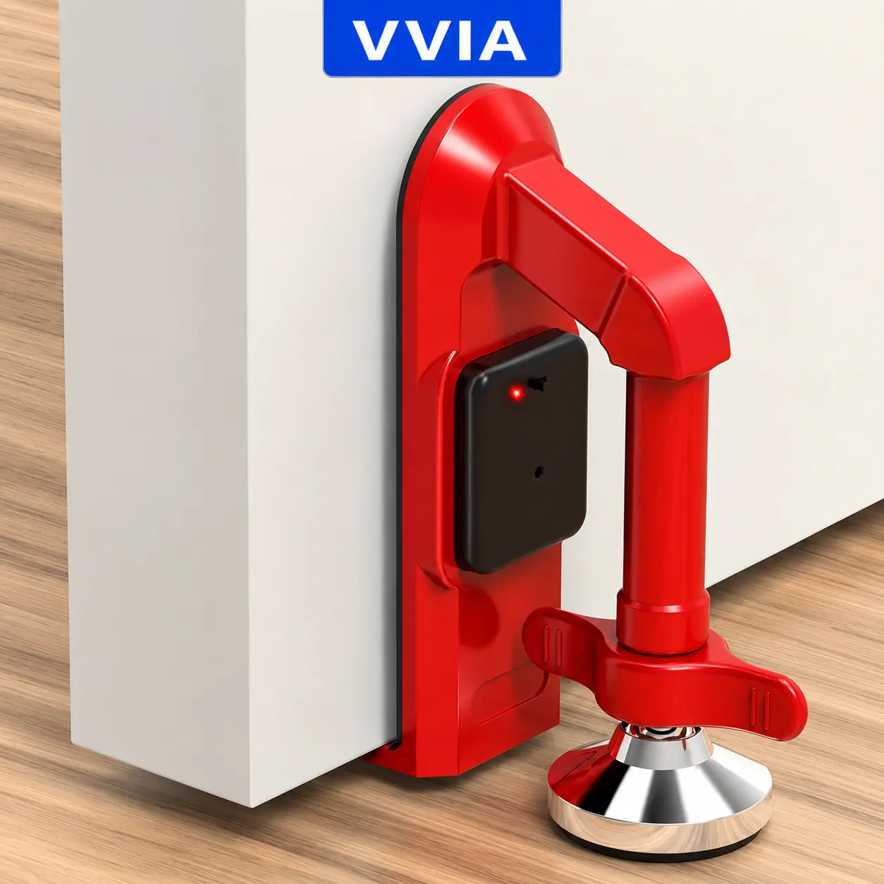 Portable Alarm Door Stopper with 80dB Super Loud Wireless Alarm - Heavy-Duty Metal Door Clamp, Travel Safety Lock, Home Security System, Anti-Theft Device for Women
