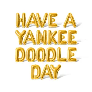 Letter Balloons - HAVE A YANKEE DOODLE DAY 16" Inch Alphabet Letters Foil Mylar Balloon 4th of July Party Banner