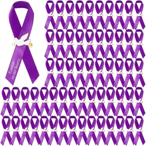 50 count  Funeral Ribbons Memorial Ribbon Funeral Pins Classic Memorial Service Respect Ribbon Bow with Safety Pins and  for Mourning Remembrance Day Event()