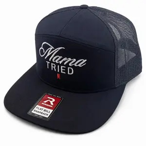 Richardson 168 Unisex Snapback Hats - Flat Bill, Breathable Mesh, Embroidered Brand Logo Cap, Adjustable Men's Funny Snapback Hats, Funny Hat Graphic Trucker Hat