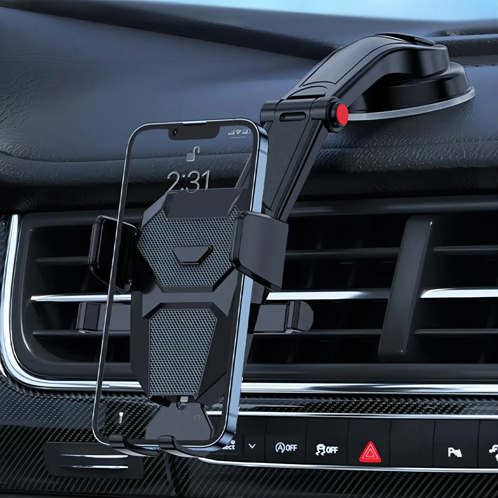 Car Air Outlet Phone Holder, 1 Count Universal Hook Car Holder Mounts Stand Bracket Air Vent Mobile Phone Clips