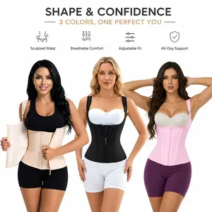 ZGQNBelleWaist Trainer for Women Corset Shapewear Tummy Control Slimming Body Shaper Girdle Waist Cincher Postpartum Belly Band Clothes Fabric Customized Everyday Breathable Bra