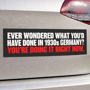 Pro-America Anti-Trump Bumper Sticker | Anti-Fascism Magnet | Defend Democracy | Political Protest | Protect the Constitution