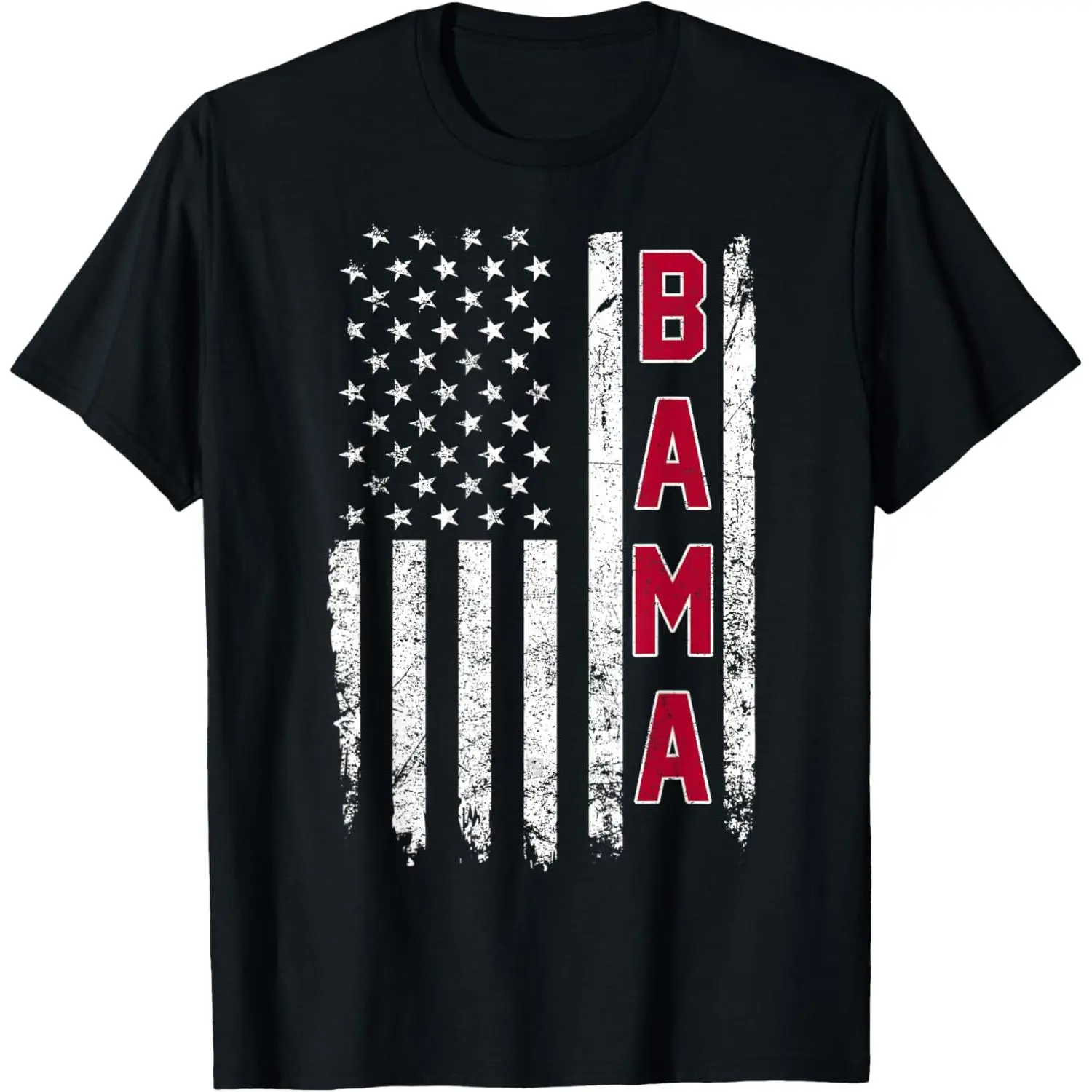 100%cotton Alabama Throwback Design Classic US Flag T-Shirt