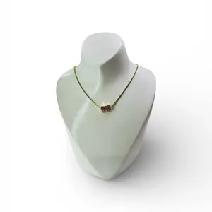 Banderas de 6 paises oro laminado Statement Necklace Inspirational Jewelry